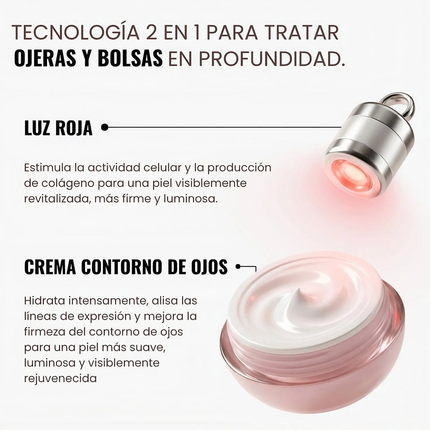 Crema de luz roja “eliminar ojos cansados”